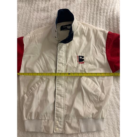 Vintage Dunbrooke Brunswick Max Bowling Jacket Mens M Red White Blue USA 80s - Picture 7 of 8